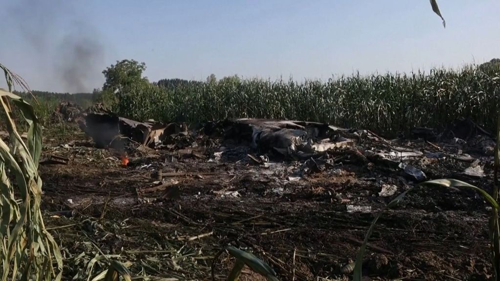 Un avión de ucraniano con carga peligrosa se estrella en Grecia