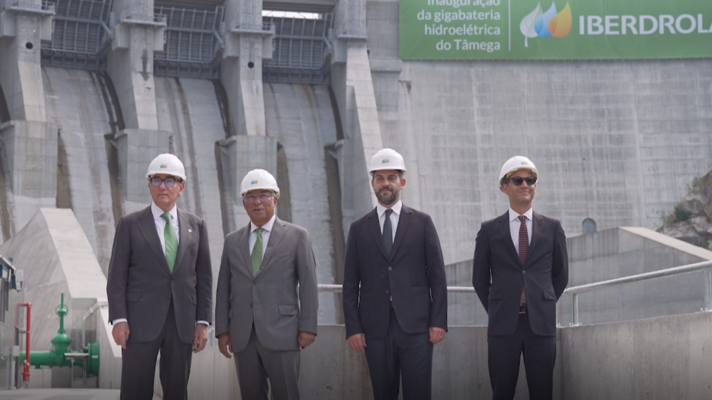 El presidente de Iberdrola, Ignacio Galán, junto a el Primer ministro de Portugal, António Costa