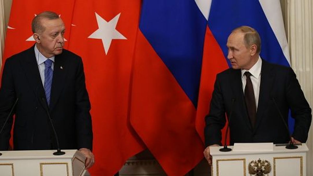 Imagen de archivo de Putin junto a Erdogán Imagen de archivo de Putin junto a Erdogán