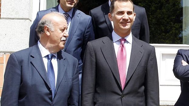 Vicente del Bosque junto a Felipo VI