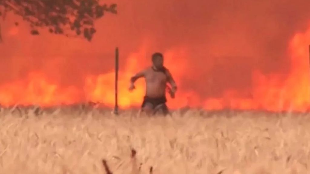 Ángel Martín, el hombre que huyo del incendio de Tábara: "Nadie pensó que el fuego llegaría tan rápido"
