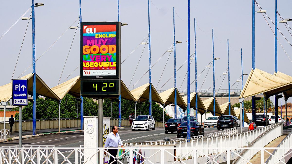 Termómetro marca 42 grados en Sevilla Termómetro marca 42 grados en Sevilla