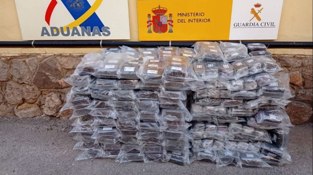 Bolsas de hachís incautadas