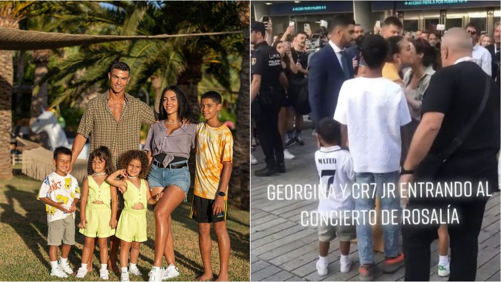 Cristiano Ronaldo sonando para el Atleti y su hijo Mateo aparece en el concierto de Rosalía con la camiseta del Madrid