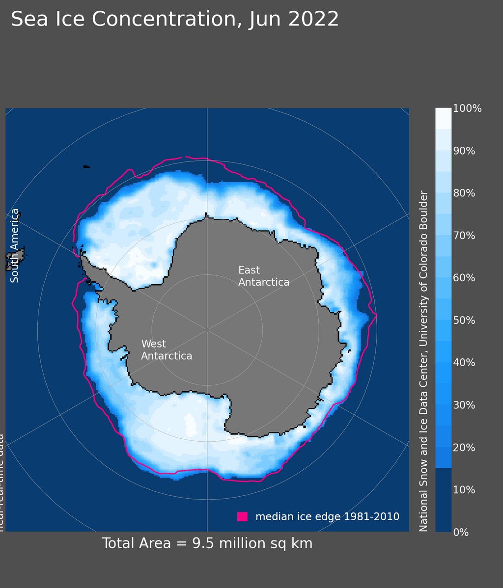 El índice de hielo marino mensual proporciona una mirada rápida a los cambios en el hielo marino en toda la Antártida