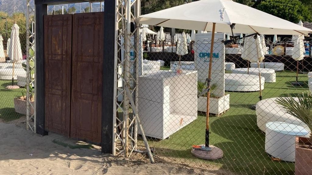 Entrada a una de las zonas de la discoteca Opium de Marbella donde se produjo el tiroteo