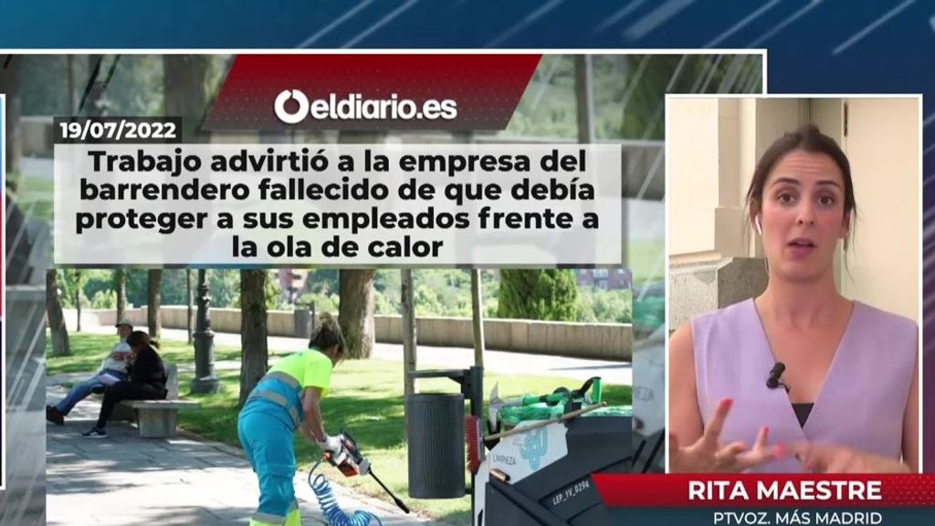Rita Maestre carga contra Almeida por su gestión con los trabajadores de la limpieza