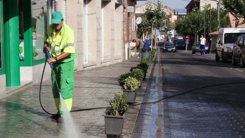 Trabajador de la limpieza en Madrid