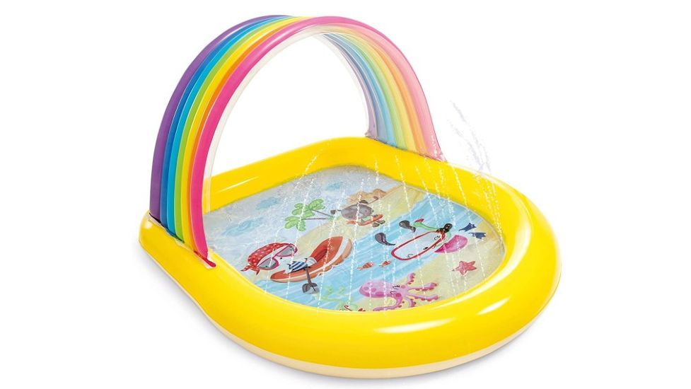 3 Piscina arcoíris con toldo
