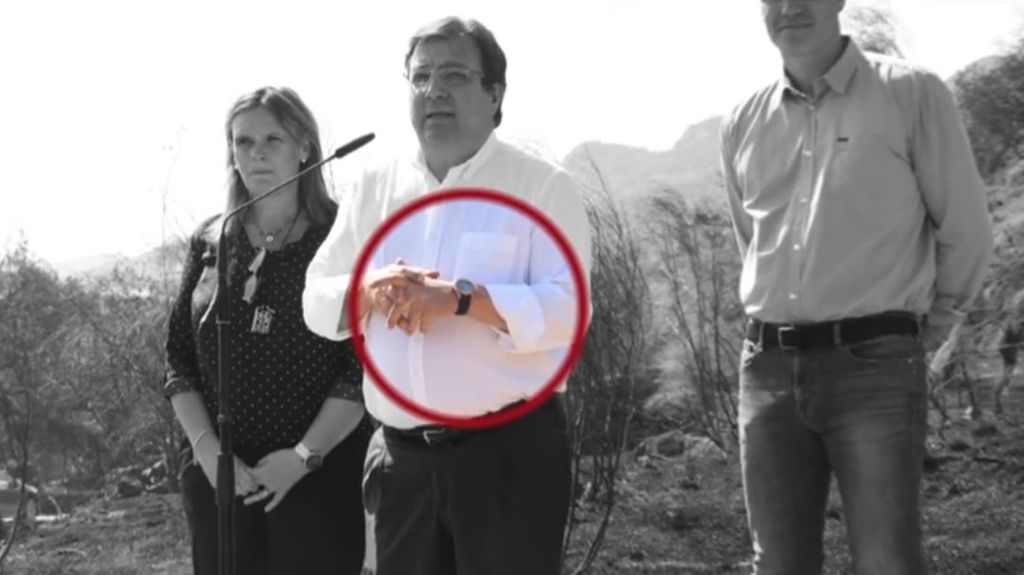 El reloj de la polémica del presidente de Extremadura: "Está valorado en 55.000 euros"