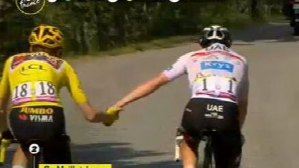 El deportivo gesto entre el Vingegaard y Pogacar que ya es historia del Tour de Francia