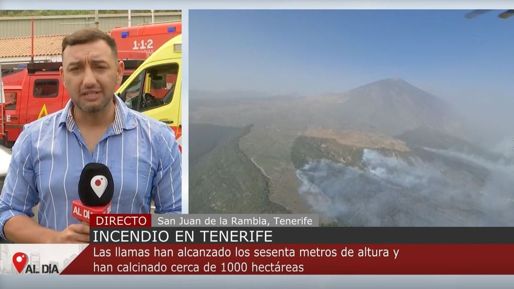 Incendio en Tenerife: ha destruido 1.000 hectáreas y las llamas alcanzan ya los 60 metros