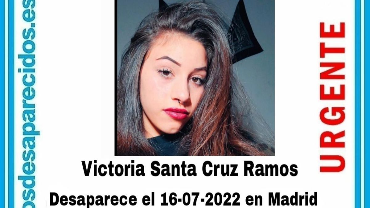Victoria Santa Cruz Ramos, una menor de 15 años desaparecida en Madrid el 16 de julio