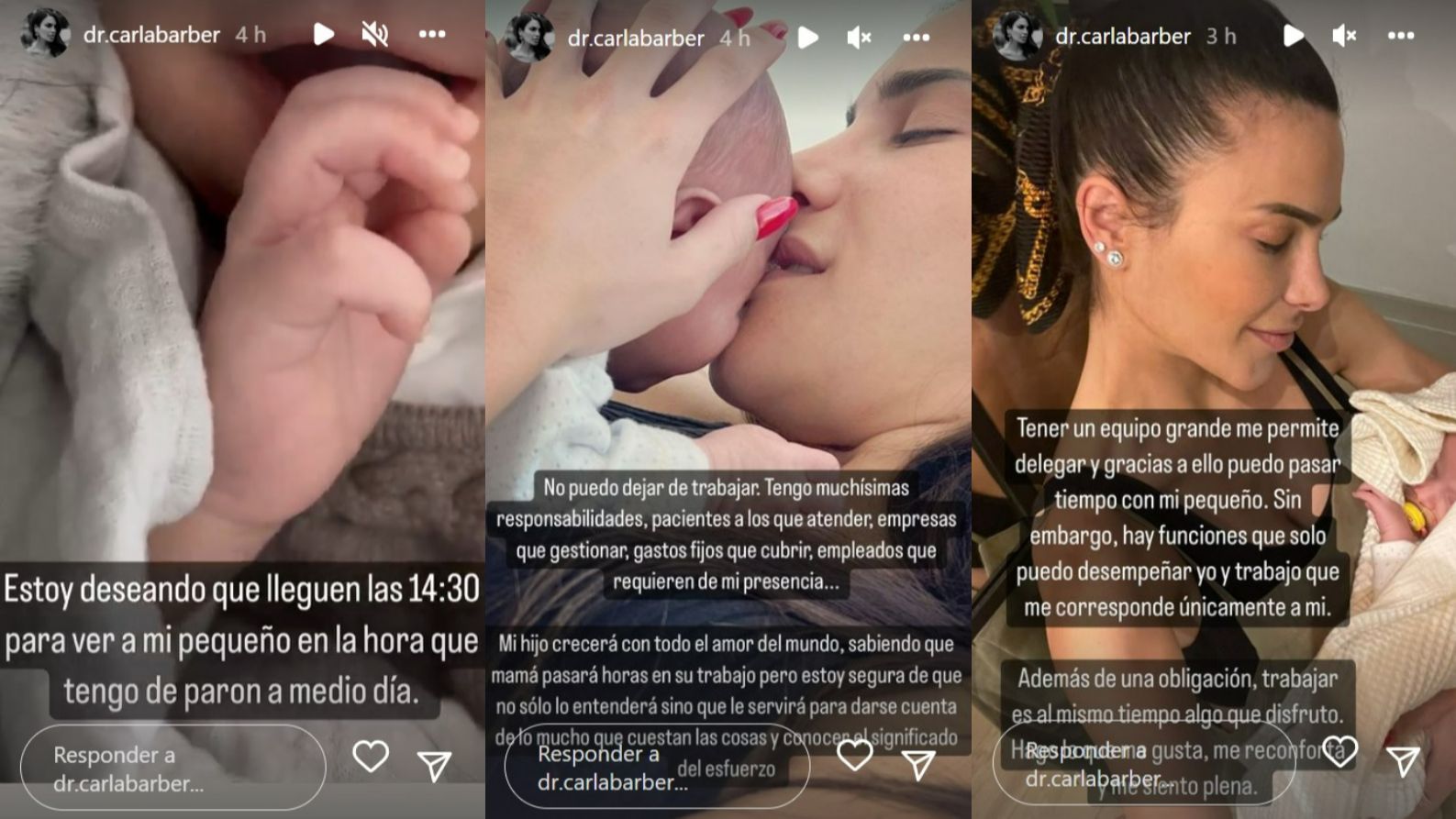 Carla Barber habla de la dificultad de conciliar su vida personal con la laboral