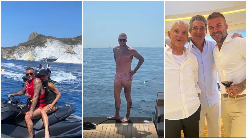 Las lujosas vacaciones de los Beckham en un yate de 229 millones: "Besos desde Positano"