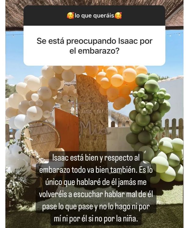 Lucía Sánchez habla de la implicación de Isaac Torres en su embarazo