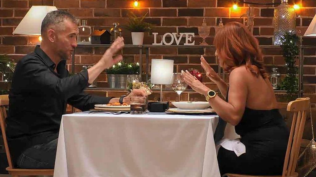 Susi y Rafa durante su cita en 'First Dates'