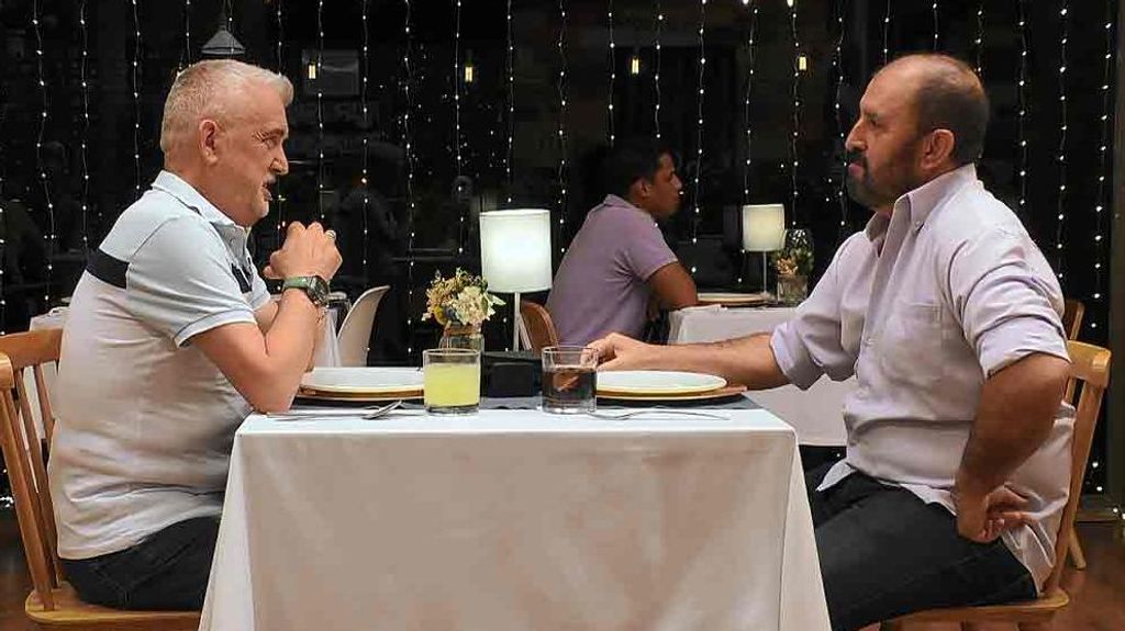 José Manuel y José Miguel durante su cita en 'First Dates'