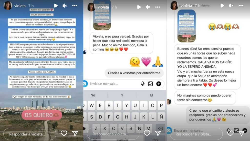 Violeta Mangriñán explica cómo se encuentra antes de dar a luz