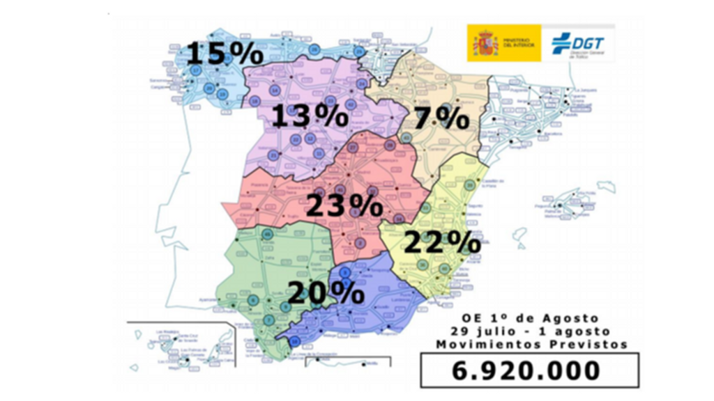 Movimientos previstos por la DGT