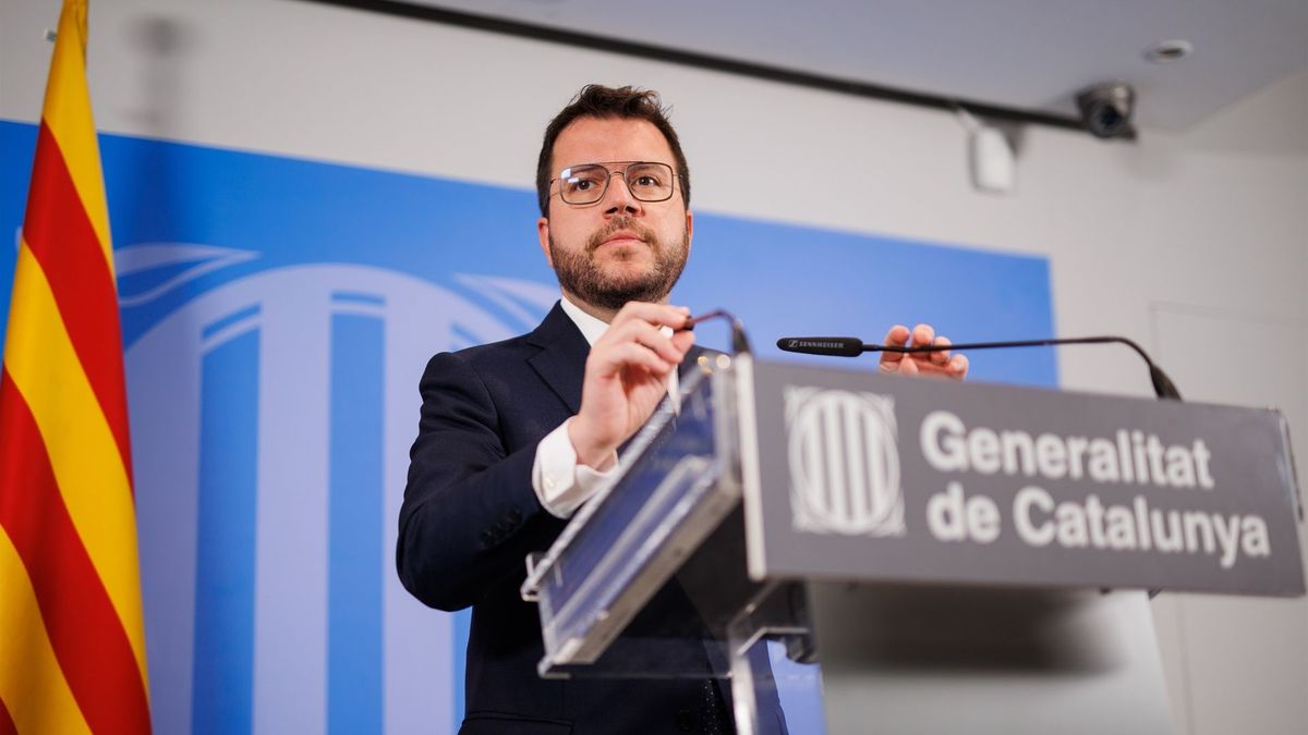Pere Aragonès durante un acto institucional Pere Aragonès durante un acto institucional