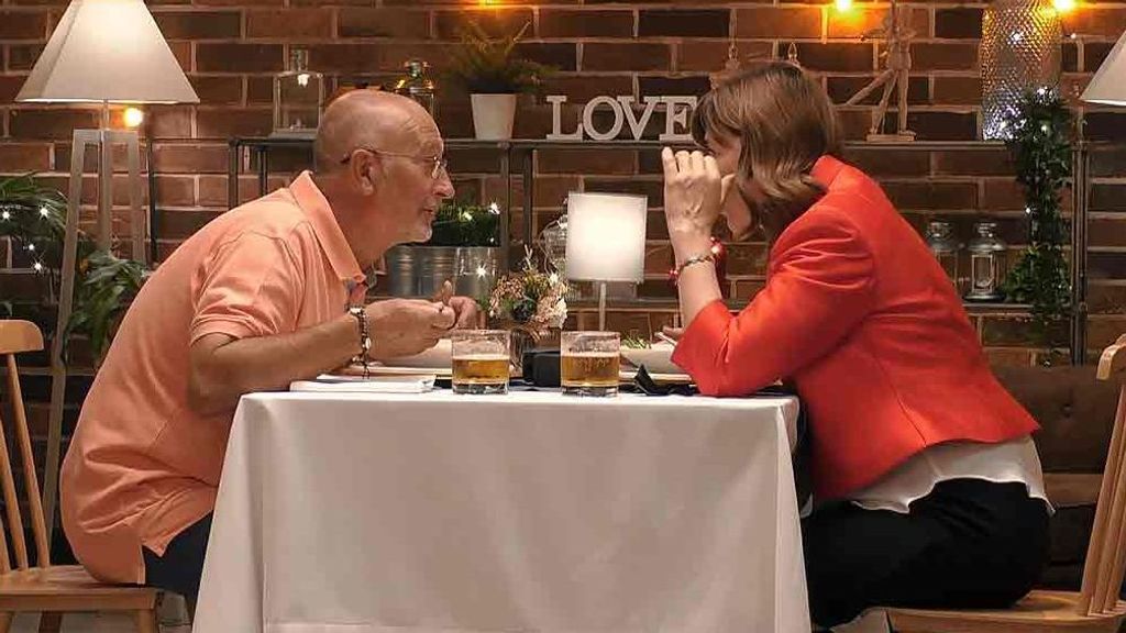 Conchi y Antonio durante su cita en 'First Dates'