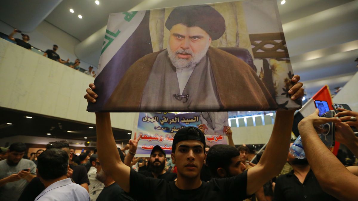 EuropaPress 4598239 27 july 2022 iraq baghdad supporters of iraqs influential shiite cleric EuropaPress 4598239 27 july 2022 iraq baghdad supporters of iraqs influential shiite cleric