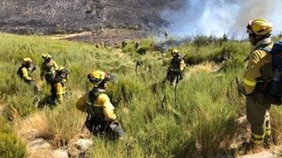 Imagen de archivo de efectivos de las Brif en el incendio que afecta al Valle del Jerte y la Vera Imagen de archivo de efectivos de las Brif en el incendio que afecta al Valle del Jerte y la Vera