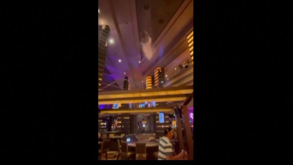 Un vídeo muestra cómo se inunda un casino en Las Vegas, EEUU
