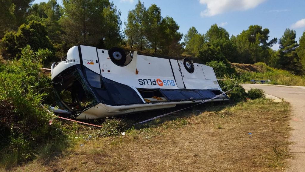 50 heridos en el accidente de autobús en Rubió (Barcelona)