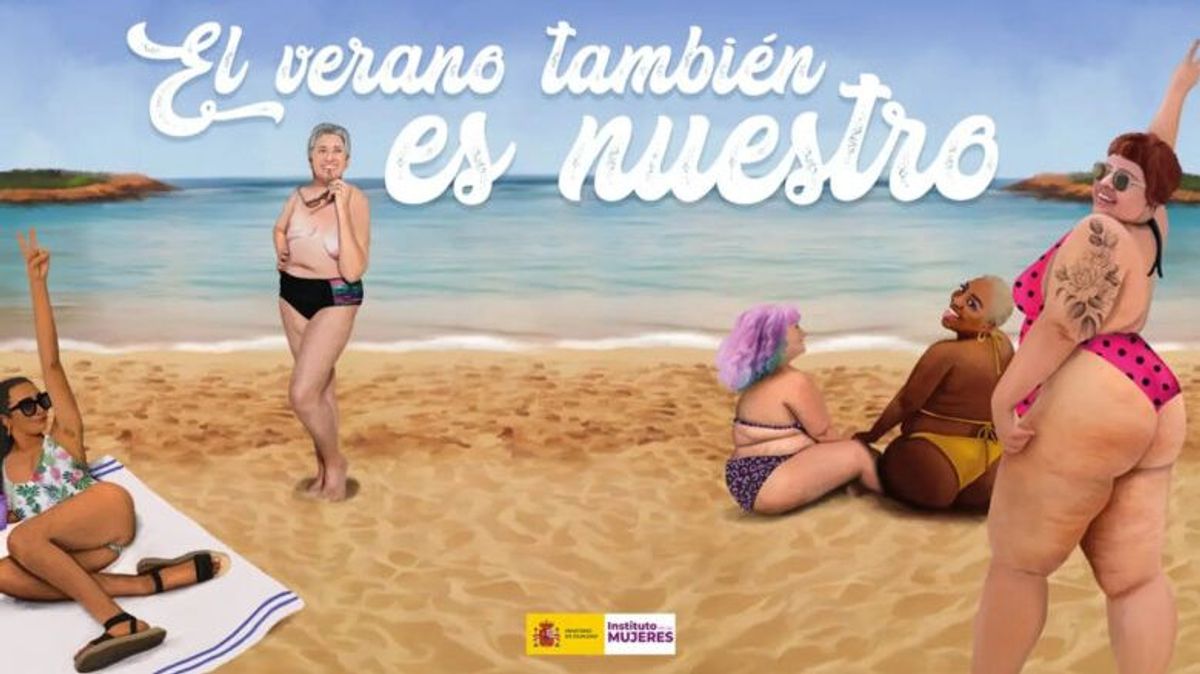 Cartel de la campaña 'El verano también es nuestro' del Instituto de las Mujeres Cartel de la campaña 'El verano también es nuestro' del Instituto de las Mujeres