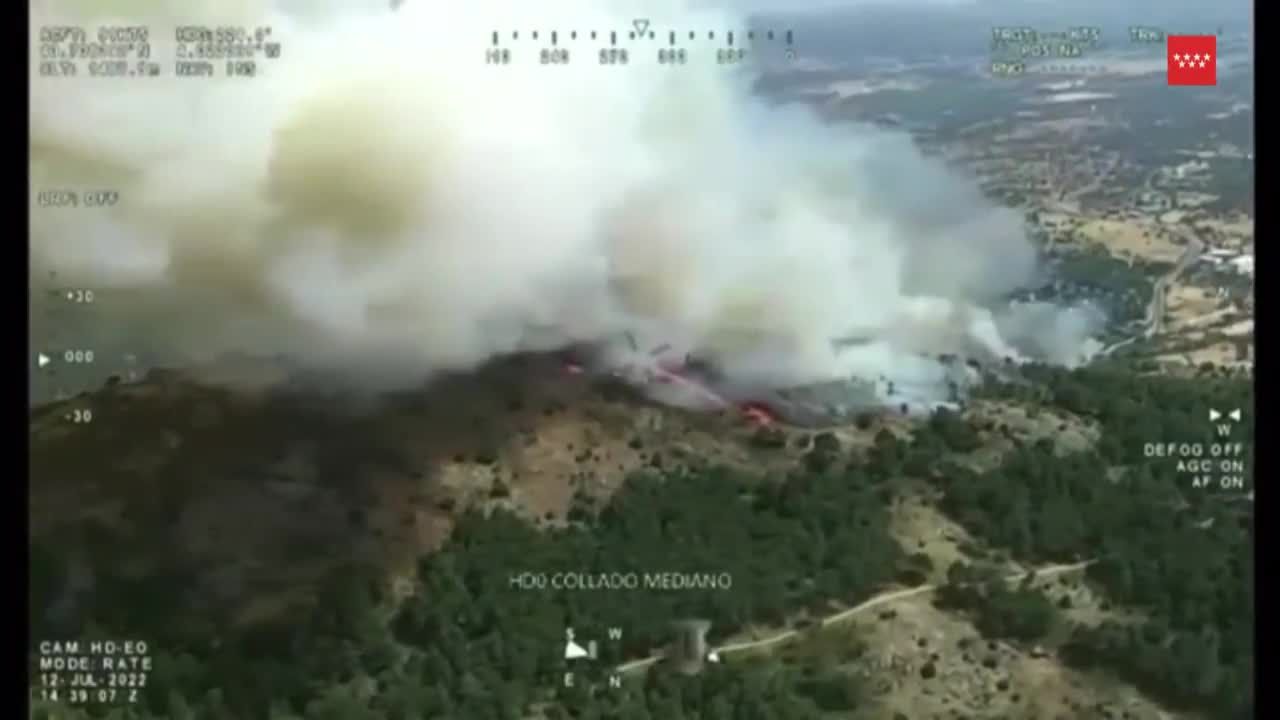 Controlado el incendio de Collado Mediano en la Sierra de Madrid