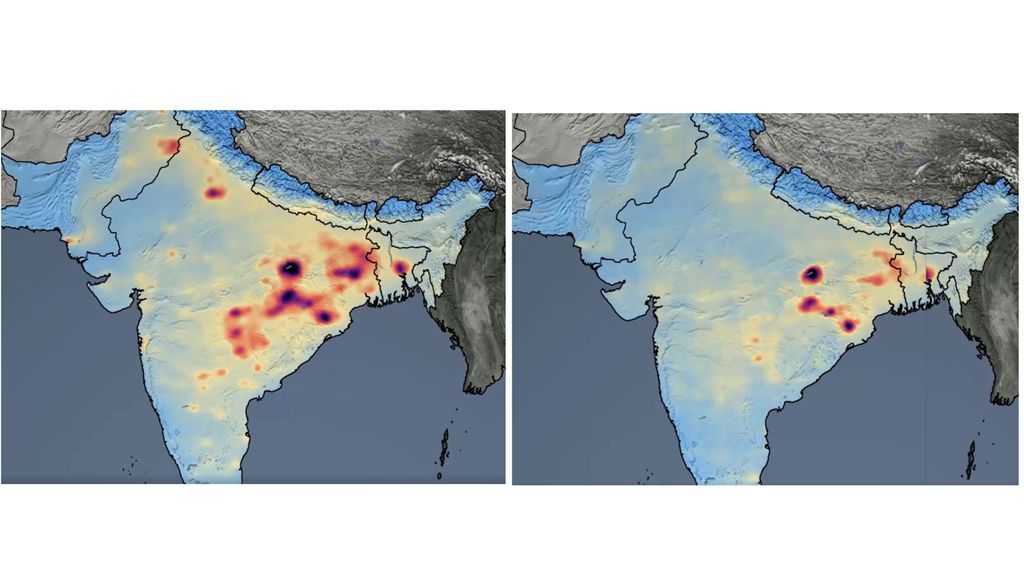Emisiones de co2 antes y durante el confinamiento en India