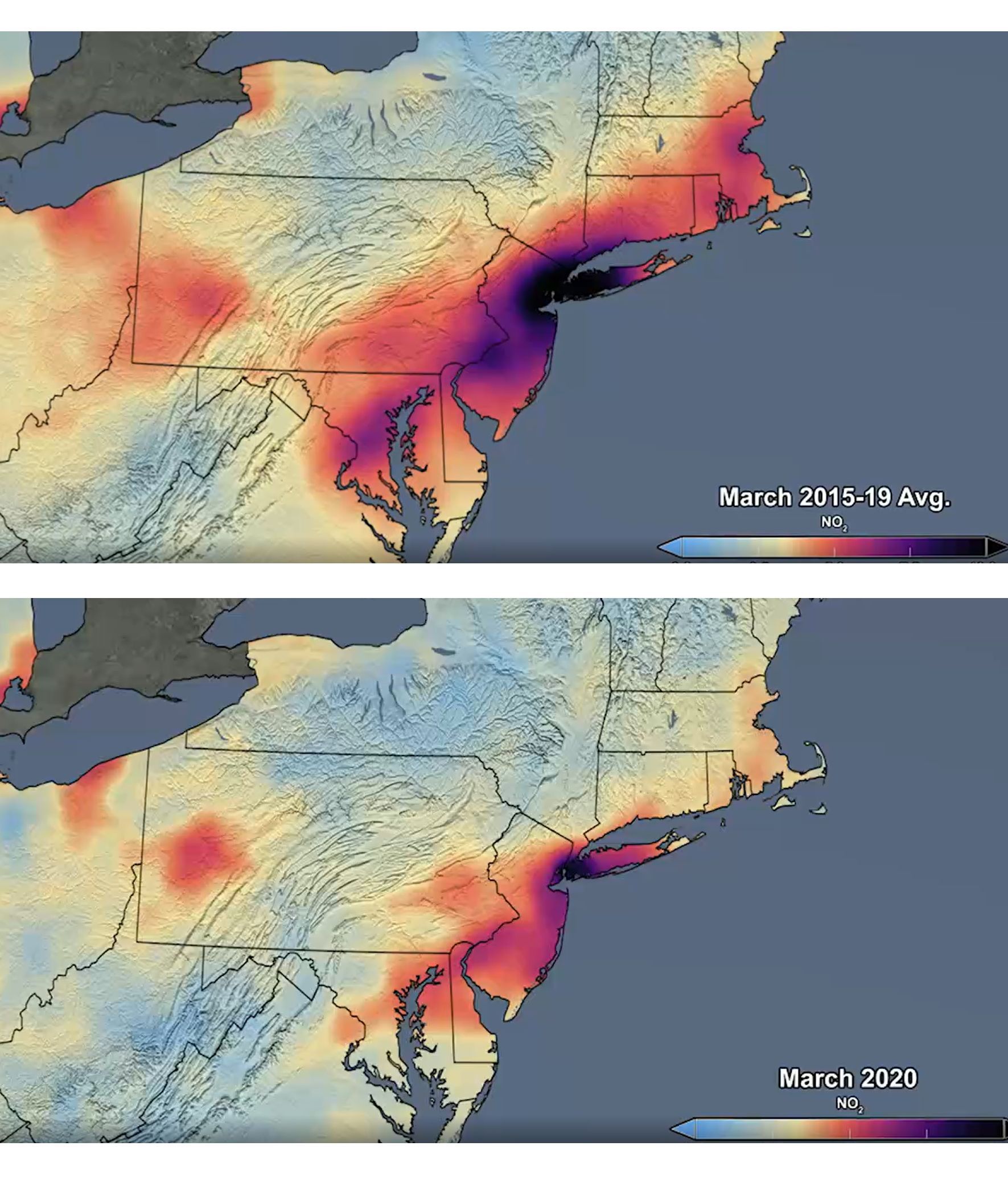 Emisiones de CO2 antes y durante las restricciones por la covid en Nueva York 