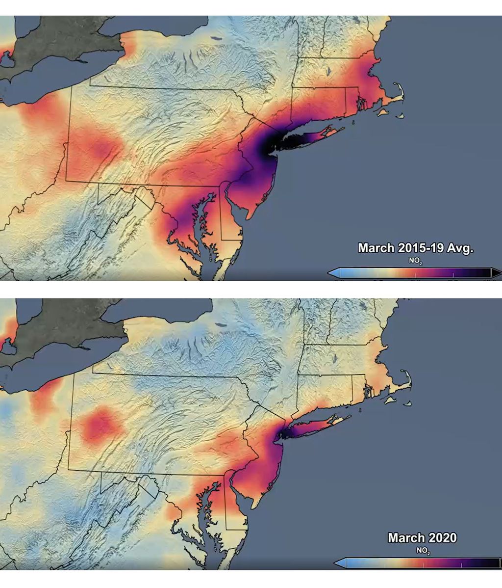 Emisiones de CO2 antes y durante las restricciones por la covid en Nueva York 