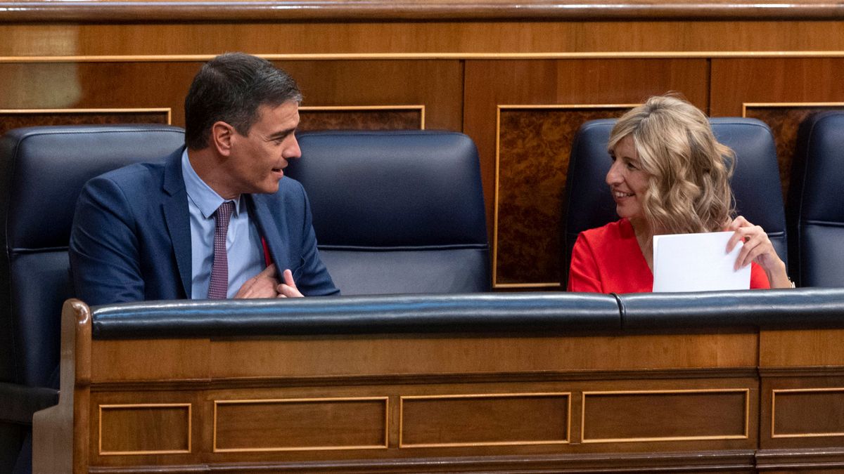EuropaPress 4575880 presidente gobierno pedro sanchez conversa vicepresidenta segunda ministra EuropaPress 4575880 presidente gobierno pedro sanchez conversa vicepresidenta segunda ministra
