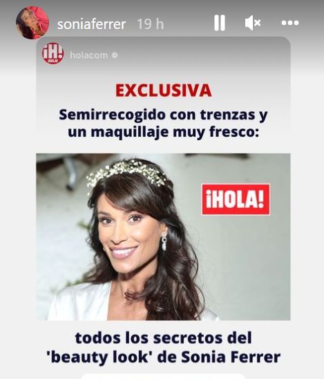 Primer plano de Sonia Ferrer el día de su boda