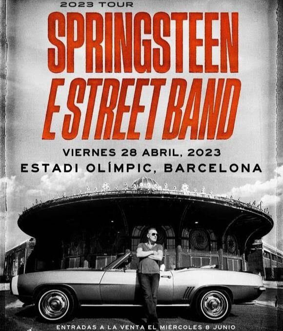 cartel promocional concierto cantante estadounidense bruce springsteen the