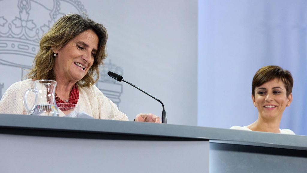 La vicepresidenta de Transición Ecológica, Teresa Ribera, durante la presentación del plan de ahorro energético en La Moncloa