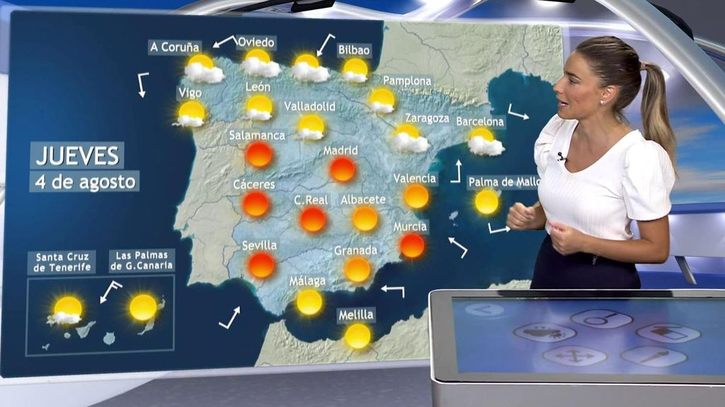 Casi toda España seguirá en alerta por calor y tormentas el jueves