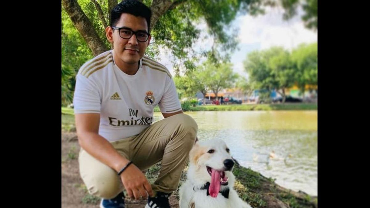 Oscar Hernández y su perro Bruno