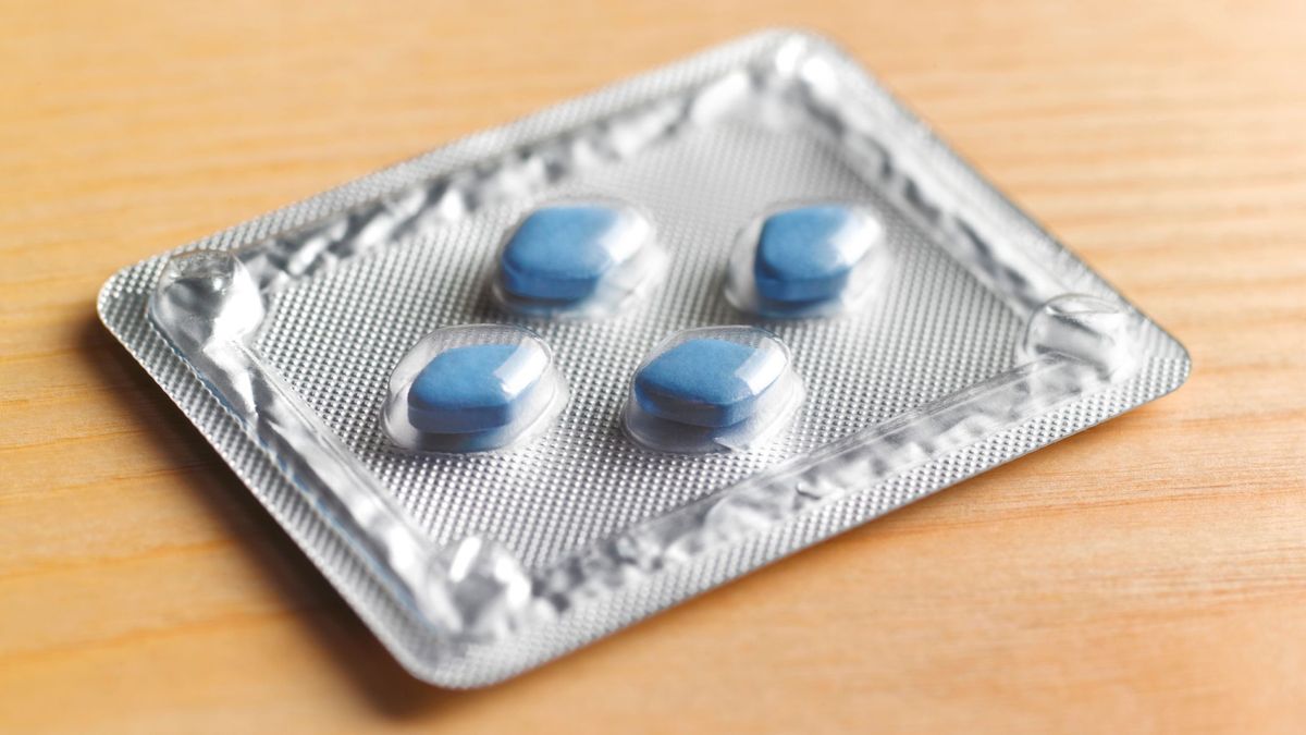 Blister con pastillas de sildenafilo, conocido comercialmente como Viagra