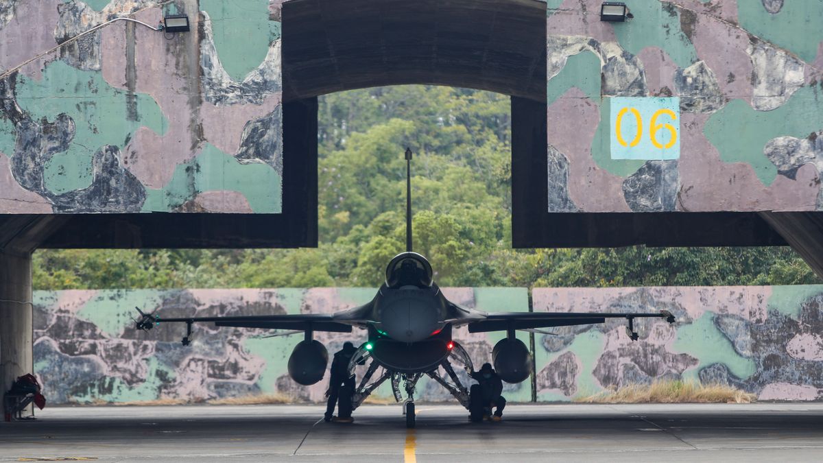 Imagen de archivo de un avion de combate en Taiwán