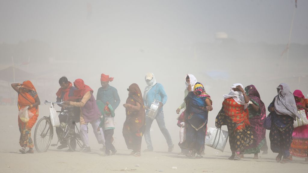 Ola de calor en la India en junio