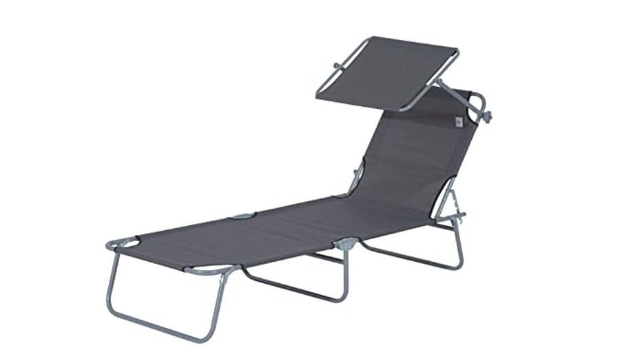 4 Outsunny tumbona con toldo