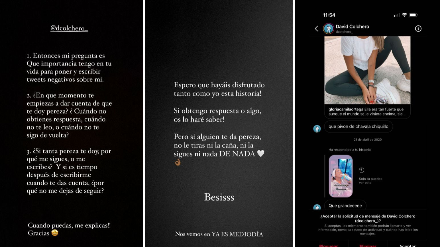 La rotunda respuesta de Gloria Camila a David Colchero