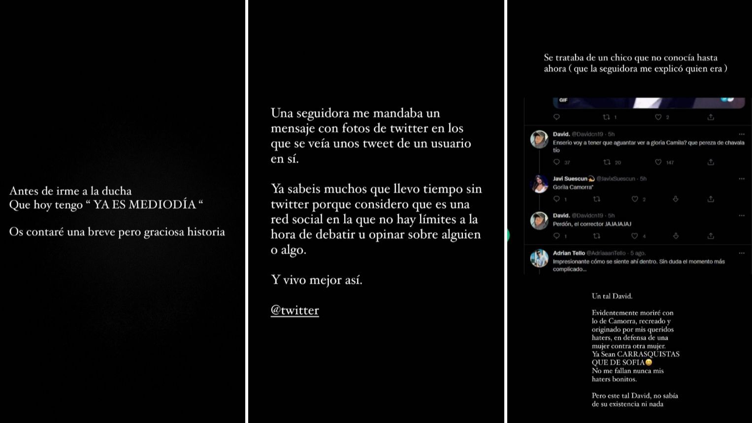 Las críticas de David Colchero hacia Gloria Camila