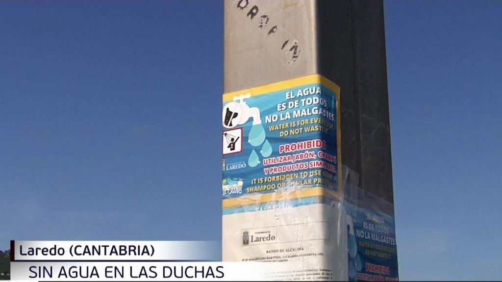 Cortes de agua en las duchas de las playas de Cantabria por la sequía