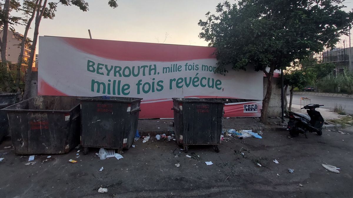 Contenedores de basura en Beirut