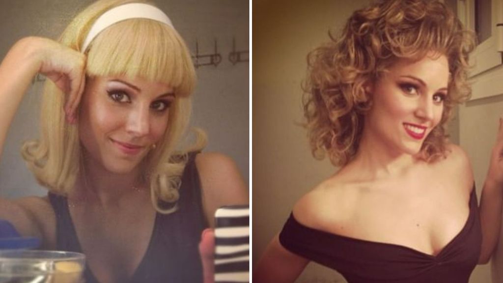 Edurne, en su papel de Sandy, en la inolvidable película musical 'Grease'